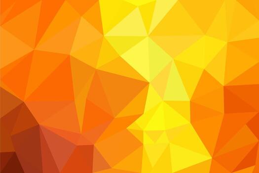 orange and yellow abstract geometric polygon background with triangular low poly crystalline pattern design vector
