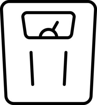 scale icon monitors the condition of uncontrolled fat accumulation by supporting diet programs for obese people. vector