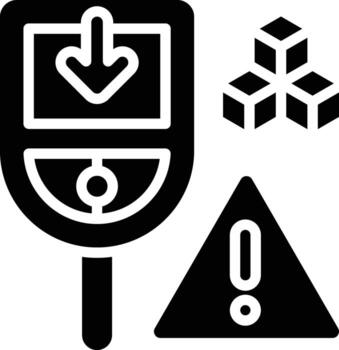Sugar cube icon arrow down the importance of monitoring and managing blood sugar for people with hypoglycemia blood glucose levels are below normal limits for health reasons vector
