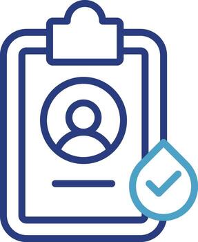 personal data, registration, identification, or verification status in the context of medical records or user profiles. vector