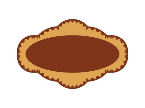 Abstract Decorative brown shape Label Design Element vector