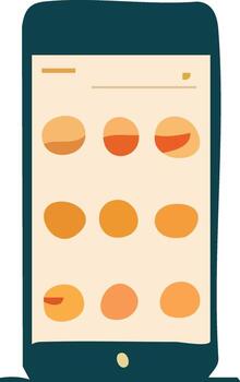 un teléfono inteligente pantalla con un comida entrega o ordenando aplicación interfaz, vector