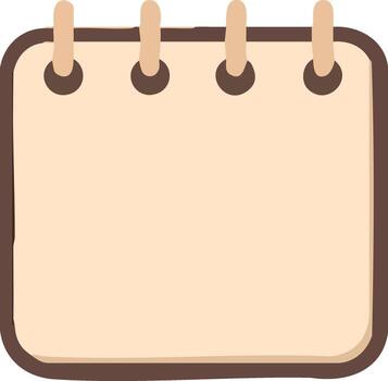 a blank spiral-bound notepad vector