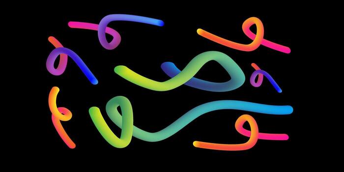 Vibrant abstract background with dynamic red and green curves on a warm orange tone, perfect for artistic, modern, and decorative graphic design use. vector