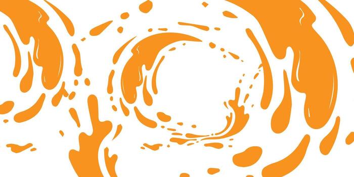 Orange liquid splash with transparent background. Fresh juice effect for design use. Ideal for ads, packaging, or digital artwork. Citrus splash elements included. vector