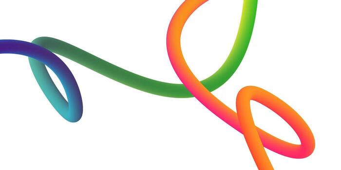 Abstract design with green and red curved lines on a soft orange background, perfect for modern and creative decorative elements. vector