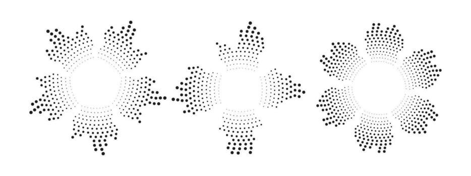 negro resumen punteado audio ola en circulo forma. digital espectro igualada para música visualización o voz análisis. gráfico. vector