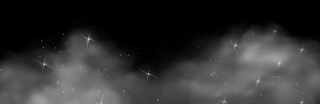 Ethereal nebula with shining particles. vector