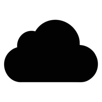 Cloud computing silhouette illustration, internet storage design, web hosting digital cloud symbol for online technology themes vector