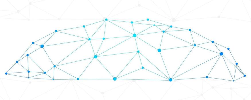 plexo tecnología futurista red conectando puntos y líneas vector