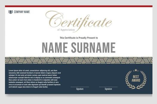 moderno geométrico modelo certificado modelo vector