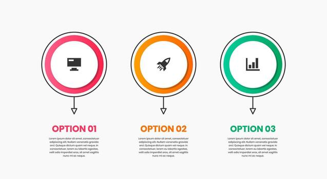 Infographic Element Design Templates with Icons and 3 Options or Steps vector