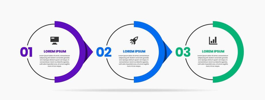 Abstract Infographic Element Design Templates with Icons and 3 Numbers. Suitable for Process Diagram, Presentations, Workflow Layout, Banner, Flow Chart vector