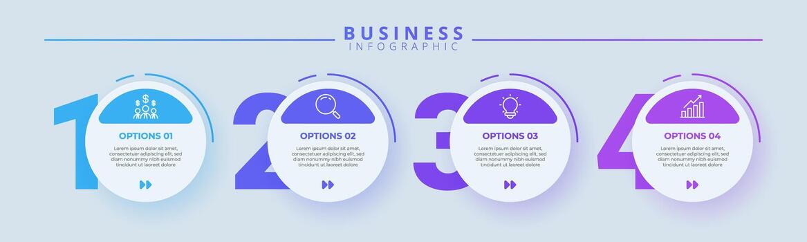 Infographic thin line design with icons and 4 options or steps. Infographics for business concept. Can be used for presentations banner, workflow layout vector