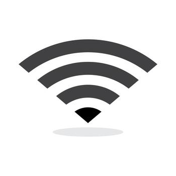 Simple Wifi signal icon isolated flat style design. vector