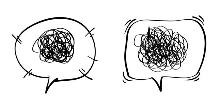 hand drawn scribble sketch circle object on set. Tangled grungy round scribble. isolated on white background vector