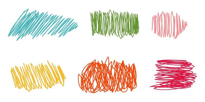 Set of hand drawn lines Doodle design element with underline, scribble, swashes, swoops. swirl vector