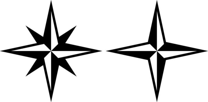 Wind rose retro design isolated. Compass navigation dial symbol vector