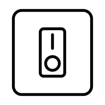 Electric switch outline icon . Power off linear style sign toggle switch off position for graphic design, logo, web site, social media, mobile app, ui. vector
