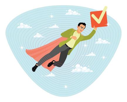 Checklist or check box to complete work. vector