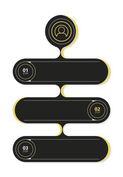 Minimalist Rounded Timeline Step Process Presentation Infographic Element vector