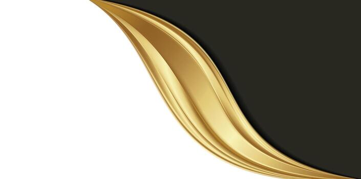 resumen suave dorado curva línea elegante antecedentes presentación vector