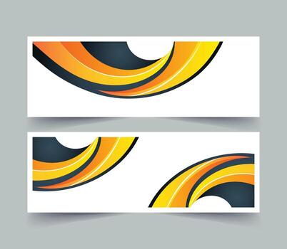 Abstract Dynamic Gradient Curve Line Banner Presentation Background Template vector
