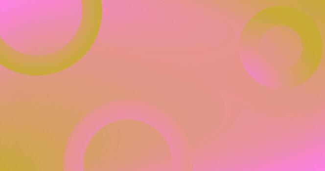 Yellow Pink Background with circles Different shades with color and light Gradient Copy Space vector