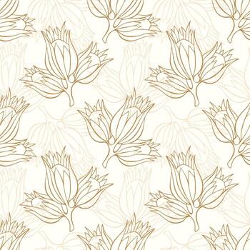 Autumn Hazelnut doodle pattern, featuring hand drawn hazelnut outlines and stylized nuts. Suitable for backgrounds, backdrops, packaging, and wallpaper. vector