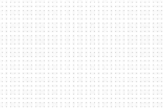 Dotted squared black grid graph paper template for notebooks. Pattern of bullet journal texture. Simple black dotted background. Design printable graphic sheet for school and edu. vector
