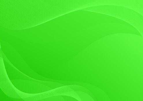 green abstract background with wave lines vector