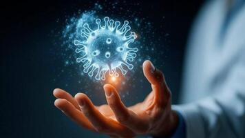 utforska virus strukturera och beteende i en laboratorium miljö med Avancerad visuell representationer video