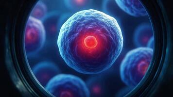 upptäcka de inre fungerar av cellulär strukturer i en närbild se av vibrerande celler video