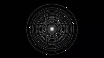 Exploring mesmerizing patterns and shapes in a dynamic circular arrangement with an enchanting black background video