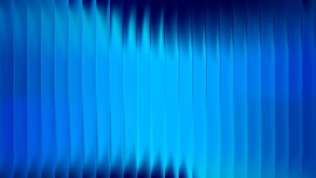 Blue ribbed glass with 3D background effect creates abstract line pattern. Gradient texture and light reflections form a holographic window render. Prism blur and striped overlay transparent design. vector