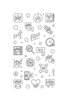 Cryptocurrency Investment and Trading Trading vertical banner in thin line style vector