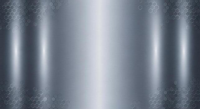 Shiny brushed metal texture background with light reflections and grunge photo