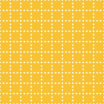 Abstract Seamless Pattern with Elegant Grid made of Stars on a yellow background vector