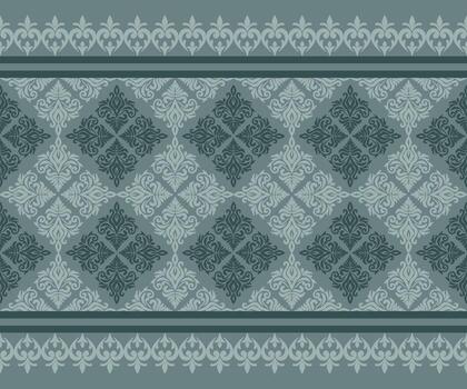 Elegant and intricate design seamlessly repeating patterns and geometric shapes in blue and white vector