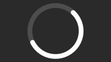 mínimo circular Carregando animação com fino acidente vascular encefálico e pequeno progresso indicador em Sombrio fundo video