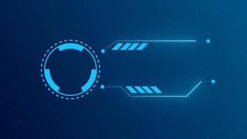 futurista azul ui elemento com rotativo círculo video
