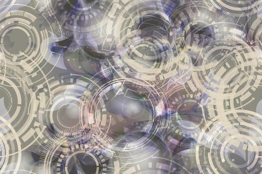 Abstract circular pattern design vector