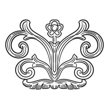 mano dibujo retorcido simétrico diseño elemento vector