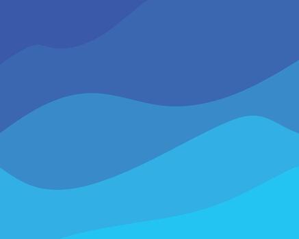 Abstract design features flowing layers of blue shades on a white background vector