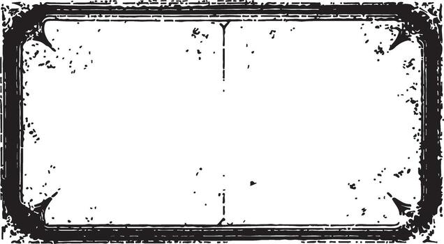 Grunge Rectangular Frame with Distressed Border Texture vector