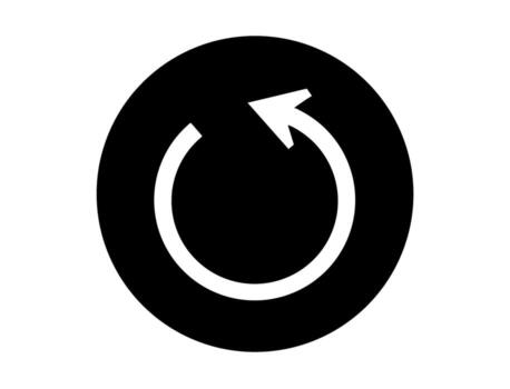 Circular Arrow Rotating in a Cycle on Black Background vector