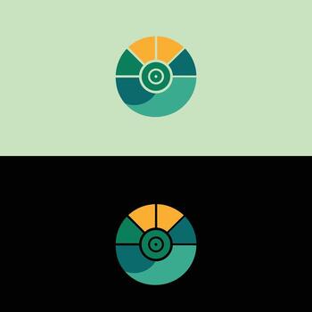 Abstract circle logo design template with segments and concentric circles for branding and marketing use vector