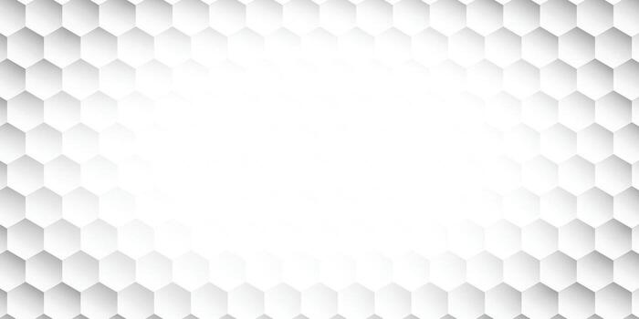 White Honeycomb Background with Empty Center vector