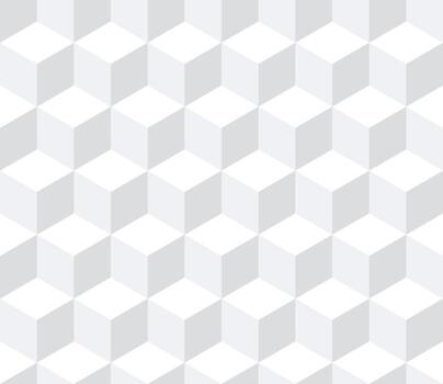 Geometric White Cube Pattern Background vector