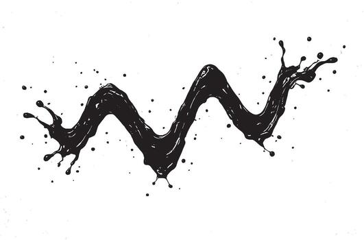High-resolution abstract black ink splash wave design. Perfect for digital art, posters, backgrounds, modern graphics, paint splatter textures, and creative design projects with bold liquid style. vector